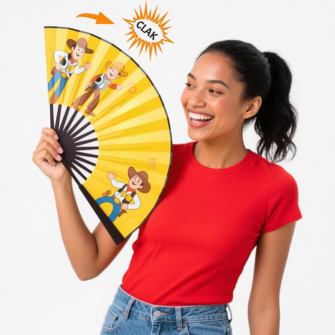 Custom Fans with Your Photo/Text - 13 Inch Personalized Folding Hand Fan for Line Dancing, Weddings, Parties | Decorative Gift for Women, Church Events & Dance Performances (1, 13 Inch)