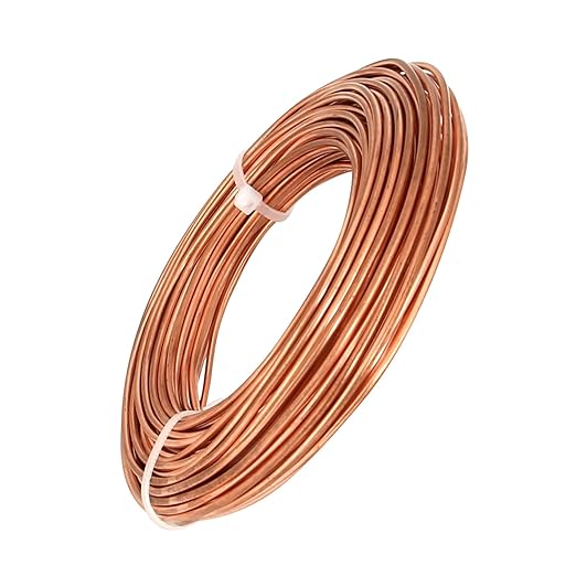 99.9% Soft Copper Wire, 12 Gauge/ 2 mm Diameter, 49.3 Feet / 15m, 1 Pound Spool Pure Copper Wire, Jewelry Making Wire Craft Wire