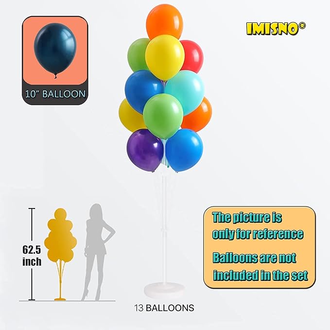 Balloon Stand Kit with 28 Balloons, 2 Bases and Transparent Columns