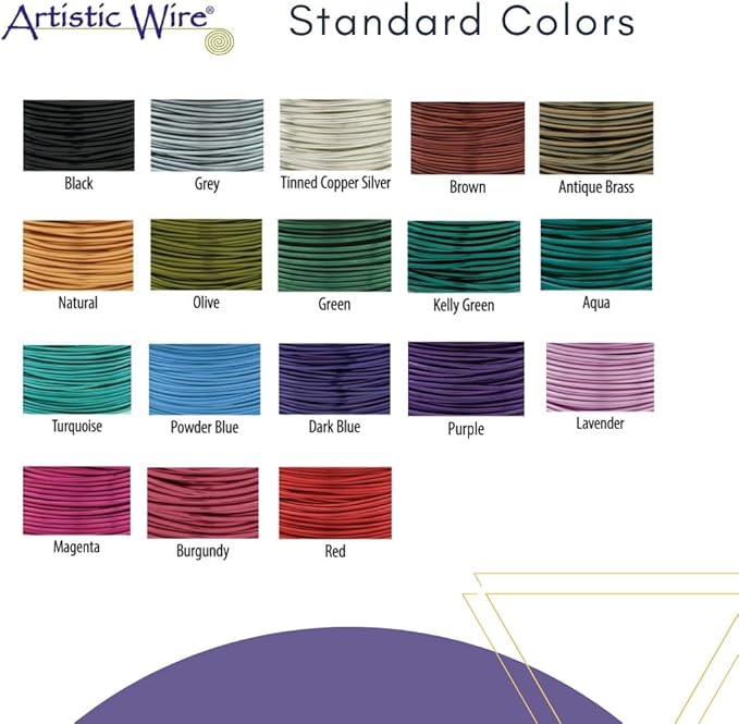 Artistic Wire, 28 Gauge Tarnish Resistant Colored Copper Craft Wire, Olive, 40 yd