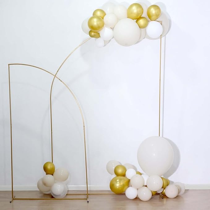 Background Support Equipment, 8ft Gold Metal Wedding Arch