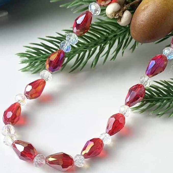 200pcs 3x5mm Teardrop Crystal Glass Beads for Jewelry Making, Faceted Vertical Hole Teardrop Glass Spacer Beads for Wind Chimes Bracelet Earring Necklace DIY Craft(Violet)