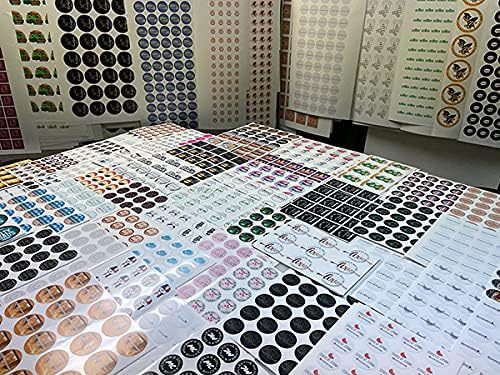 100 Round Custom Personalized Stickers Labels Vinyl Waterproof, Made USA, Logo Any Text or Image (5x5 Inches)