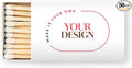 Weddingstar Matchboxes Stickers for Wedding or Event - Upload Your Own Design - Pack of 50 White