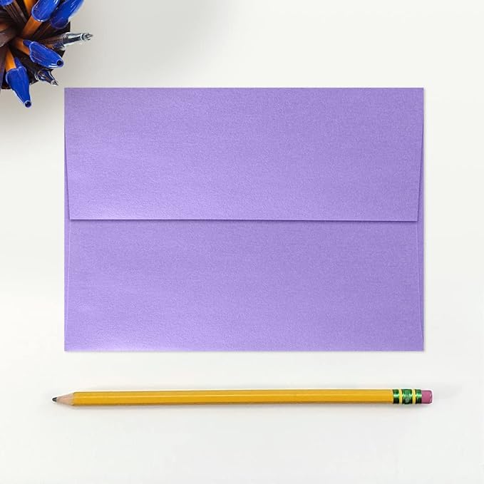 LUXPaper A7 Invitation Envelopes | Peel & Press | 5 1/4" x 7 1/4" | Amethyst Metallic | 80lb. Text | 250 Qty