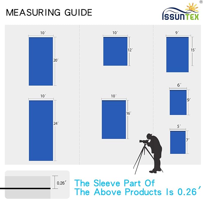 ISSUNTEX 5X7 ft Background Muslin Backdrop, Photo Studio, Collapsible High Density Screen for Video Photography and Television-Blue