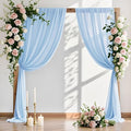 Outdoor Curtains: Sheer Sky Gauze Arch Drape, 2 Panels, 29 x 240 Inches