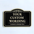 Custom Carved Metal Signs, Personalized Aluminum Design, Driveway Waterproof Signs, Design 1 Charcoal 10x7 In