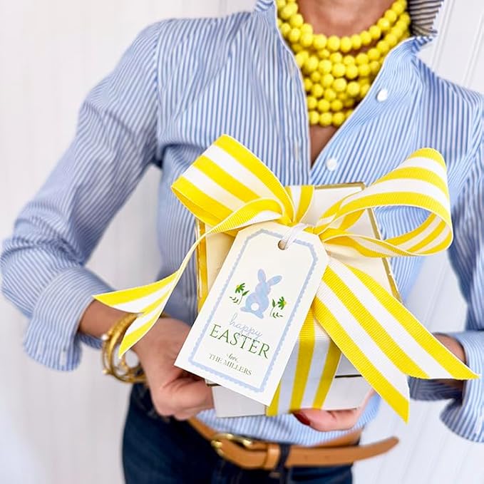 Personalized Gift Tags, Thank You Tags for Wedding Birthday Business Party Favors, Custom Hang Tags with Your Text and String, 2 X 3.75 Inch (Wreath Pattern 5)