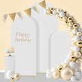Background Support Stand Set, White Metal Arches, 3 Pieces