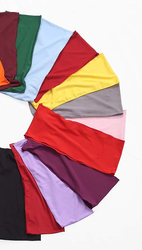 VDS Pack of 150 PCS | Baby Blue | Spandex Chair Sashes Bows Without Buckle | Stretch Elastic Banquet Universal Folding Chair Band Tie with for Wedding Party Conference Celebration Event Decoration