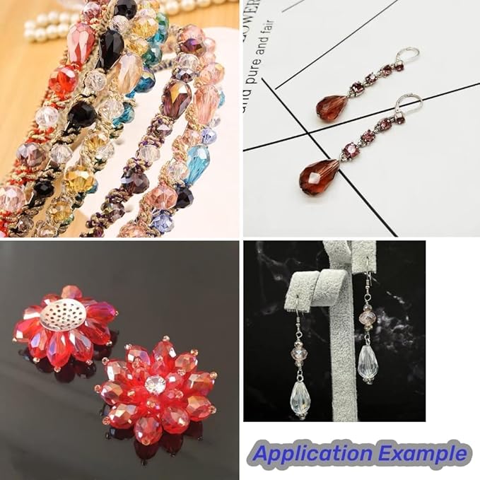 50pcs 10x15mm Teardrop Crystal Glass Beads Vertical Hole Faceted Glass Teardrop Spacer Beads for Bracelets Necklace Earring DIY Jewelry Making Craft(Amber)