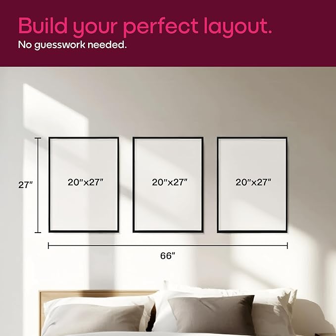 Mixtiles Official - Custom Photo Tiles - Personalized Printed Photos - Magnetic Wall Frames - Adhesive Sticker, No Nails - Various Sizes and Frames - large-set-Tile - Oak Frame
