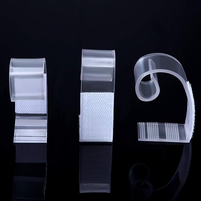 Boao 50 Packs Table Skirt Cover Clips Plastic Tablecloth Clips for Outdoor Party Dining Home 1 3/5 to 1 4/5 Inches