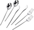 PULOTE 300PCS Silver Plastic Silverware Disposable - Heavy Duty Silver Plastic Cutlery - Disposable Utensils Set Include 100 Knives, 100 Forks and 100 Spoons for Party & Wedding