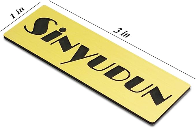 Custom Laser Engraved Name Badges with Pin, Magnetic, Adhesive, or Blank Backing, Durable Personalized Name Tag with 3 Lines of Custom Texts, Clear and Easy to Read, 10 Colors (1" x 3")