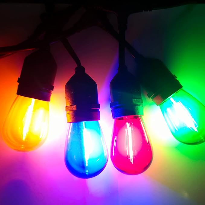 LED Replacement Bulbs 24 Pack S14 Multicolor E26 Base