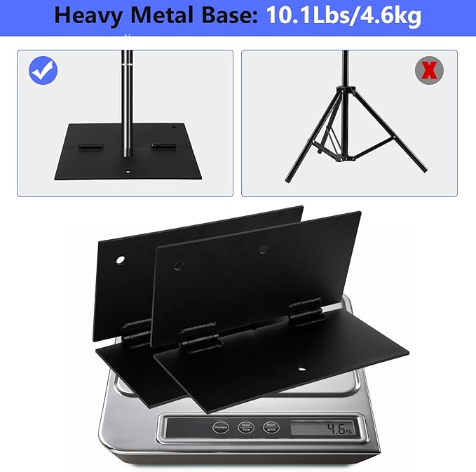 Background Support Stand Kit, 2.9-6 ft Adjustable Height, 10 ft Max Width