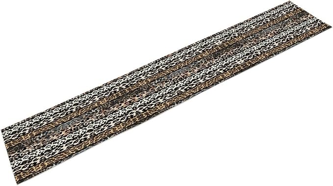 Cow Patchwork Print Table Runner, Country Farm Animal Fur Skin Farm Safari Wildlife Pattern Table Runner for Dinner Dinning Home Kitchen Living Room Party Holidays Setting, 13x36 Inch