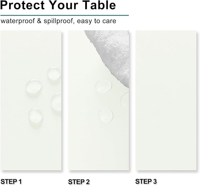 Hiasan Ivory Tablecloth for Rectangle Tables - Waterproof and Spillproof Washable Fabric Table Cloth for Dining Room Kitchen Party, 60 x 84 Inch