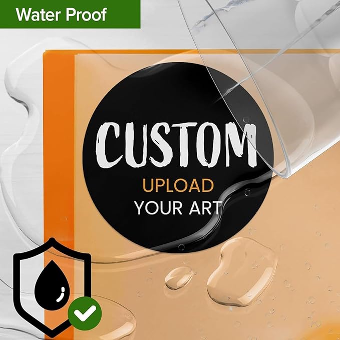 Custom Stickers for Weddings, Birthdays & Businesses - Personalized Labels with Your Logo - Waterproof, Fade and Heat Resistant - Pack of 100-1000 (Custom Text, 2.5 Inch)