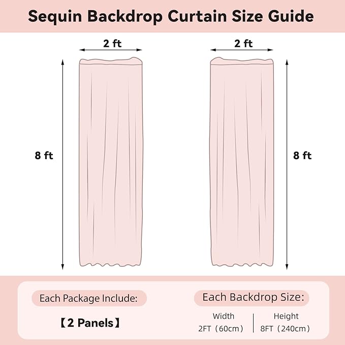 Sugargirl Apple Green Sequin Backdrop Curtain 2 Panels 2FTx8FT Glitter Apple Green Background Drapes Sparkle Photography Backdrop for Party Wedding Birthday Wall Decoration