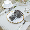 Napkin Rings Set of 4 Clear Crystal Square Holders for Dinner Tables