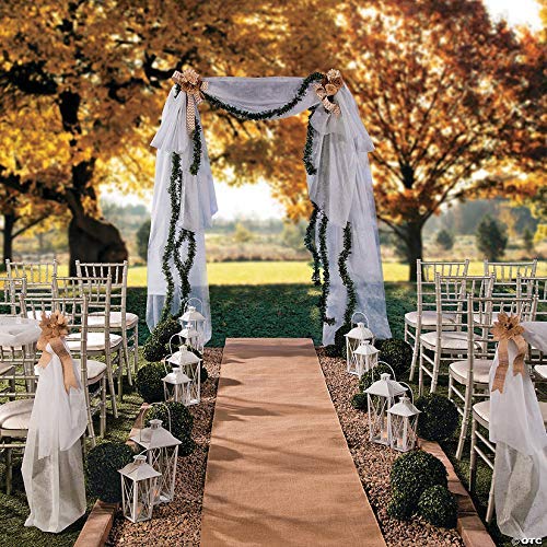 Aisle Runners, 3' x 50' Burlap Weave for Outdoor Wedding Ceremonies