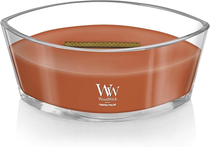 Jar Candle in Pumpkin Praline Scent with Wooden Wick
