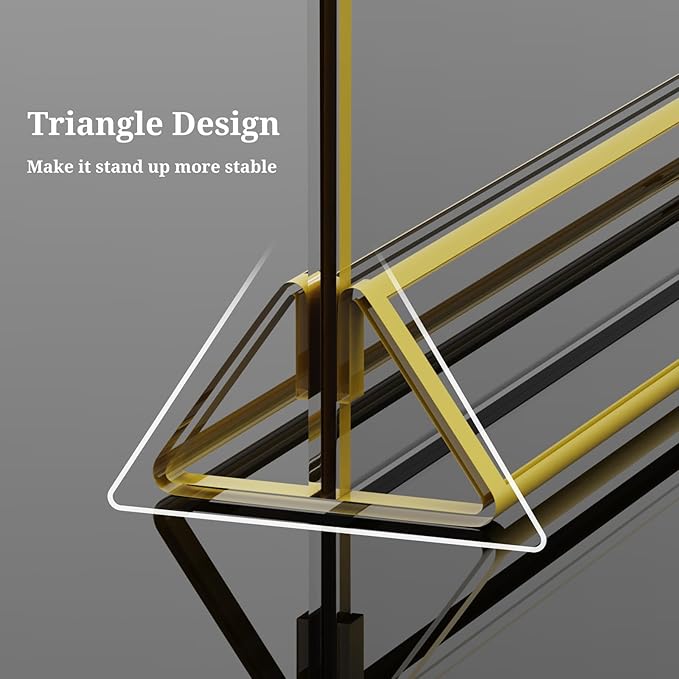 Clear Acrylic Sign Holder 6x 4 Horizontal Double Sided Gold Frame Display Stand Table Flyer Holder for Wedding Table Number Menu Holder (6pcs)