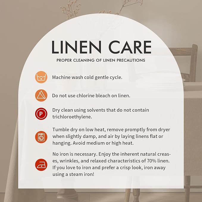 MIULEE Linen Cotton Blend Tablecloth Rectangle, Luxury Waterproof Stain Resistant Durable Farmhouse Oblong Table Cloth for Dining Party Weddings Birthday Events Boho Decor, 52 x 70 inch, Olive Green