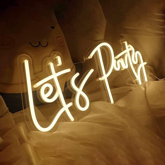 Lighted Neon Sign Wall Light, 18 x 8.3 Inch USB Powered LED Party Decor