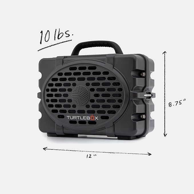 Turtlebox Original Gen 3: Portable Outdoor Bluetooth Speaker – Ultra-Loud (120dB), Waterproof (IP67), Rugged, Impact-Resistant, 3-Day Battery | Party Mode: Unlimited Pairing Stereo, Gray/Hot Pink