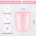 Disposable Plastic Wine Cups 12 oz Stemless Clear Party Glasses, 50 Count