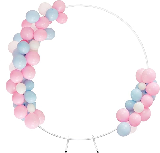 Round Backdrop Stand, Powder Coated Metal Circle Arch for Party Decor