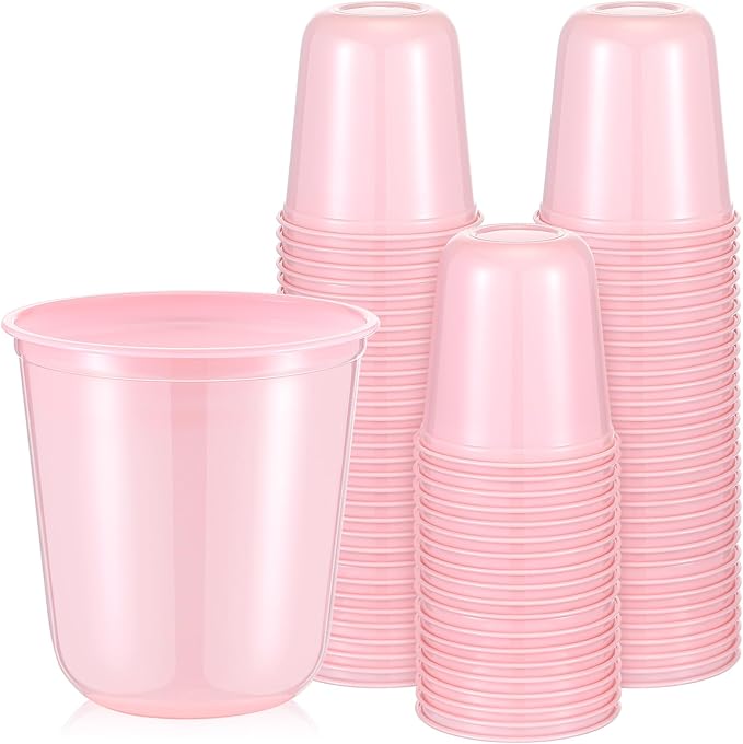 Disposable Plastic Wine Cups 12 oz Stemless Clear Party Glasses, 50 Count