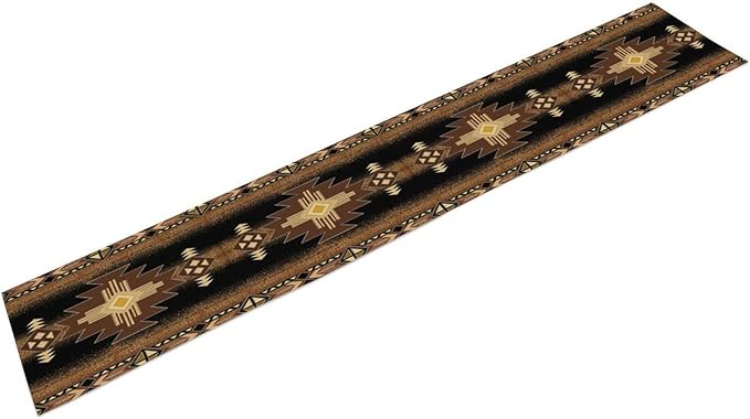 Aztec Table Runner Southwestern Native Vintage Geometric Pattern Table Runner Retro Country Table Dinner Decoration 13x60 Inch