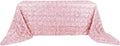 Efavormart 90"x156" Wholesale Rectangle Table Cover Blush Grandiose Rosette 3D Satin Tablecloth for Wedding Party Event Decoration
