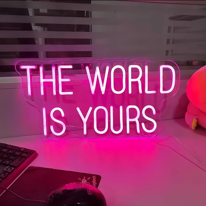 Lighted Neon Sign Wall Decor, USB Powered, 14.8 x 7.8 Inch Acrylic