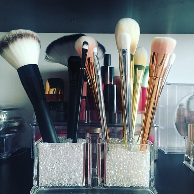 2000pcs Platic Acrylic Gems Fake Acrylic Diamonds Vase filler Beads Faux Diamond Crystals Jewels For Makeup brushes holder Table Scatter Confetti Party Arts Crafts Birthday Wedding Decor