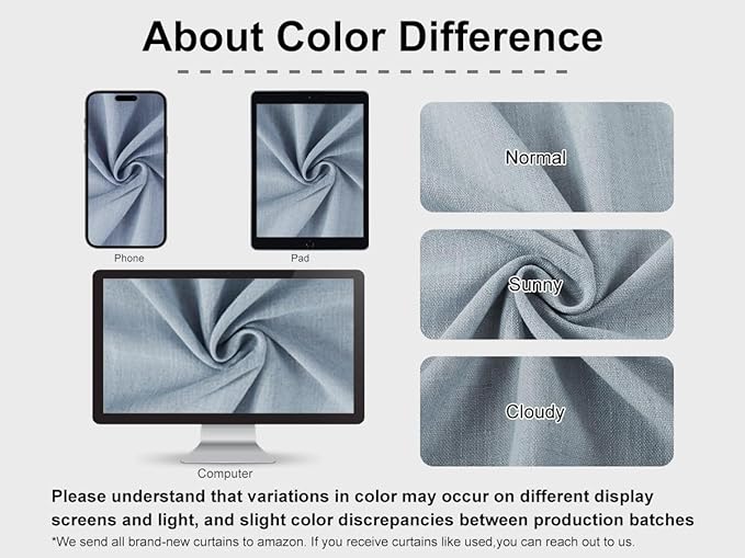 Vision Home Blue Grey Pinch Pleated Semi Sheer Curtains Textured Linen Blended Light Filtering Window Curtains 108 inch for Living Room Bedroom Pinch Pleat Drapes with Hooks 2 Panels 9ft 40" Wx108 L
