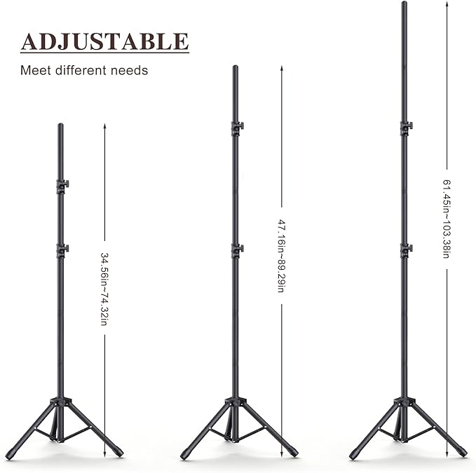 Background Support Equipment Kit, Adjustable 10x8ft, Aluminum Alloy
