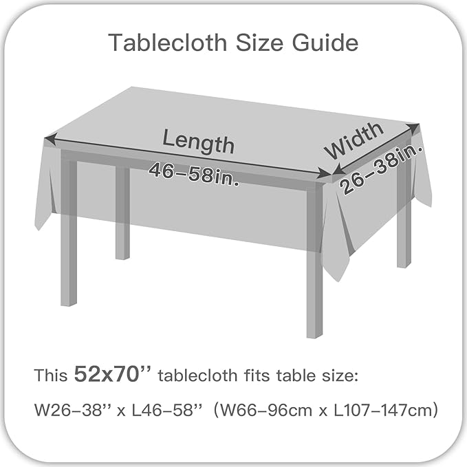 maxmill Rectangle Linen Textured Tablecloth Waterproof Spillproof Wrinkle Free Washable Fabric Table Cloth Kitchen Dining Tabletop Decoration Table Cover for Holiday Party, 52 x 70 Inch, Dark Grey