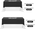 Tablecloths, Waterproof Ivory Polyester Rectangle, 2-Piece Pack