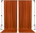 AK TRADING CO. 10 feet x 10 feet Rust IFR Polyester Backdrop Drapes Curtains Panels with Rod Pockets - Wedding Ceremony Party Home Window Decorations