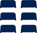 BRILLMAX 6 Pack Navy Blue Tablecloths for 6 Foot Rectangle Tables 90 x 132 Inch - 6ft Rectangular Bulk Linen Polyester Fabric Washable Cloth Cover for Wedding Reception Banquet Birthday Party