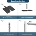 Background Support Equipment Kit, 10 ft Drape Stand, Aluminum Frame, Adjustable