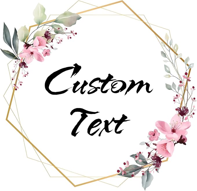 Custom Stickers for Weddings, Birthdays & Businesses - Personalized Labels with Your Logo - Waterproof, Fade and Heat Resistant - Pack of 100-1000 (Wreath K, 3 Inch)