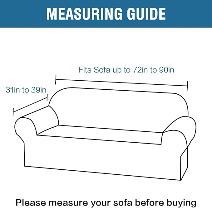 Sofa Slipcover, Stretch Velvet, Green, Fits 72-90 Inch Sofas