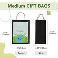 Gift Bags, Black Kraft Paper, 100 Count, 8 x 4.25 x 10.5 Inch